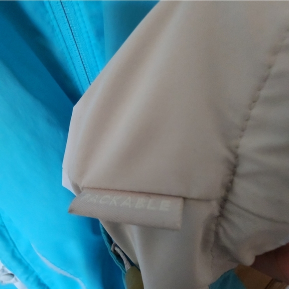 Columbia Blue Colorblock Windbreaker Raincoat - Picture 8 of 15